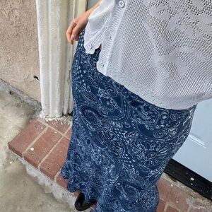 Vintage paisley maxi skirt